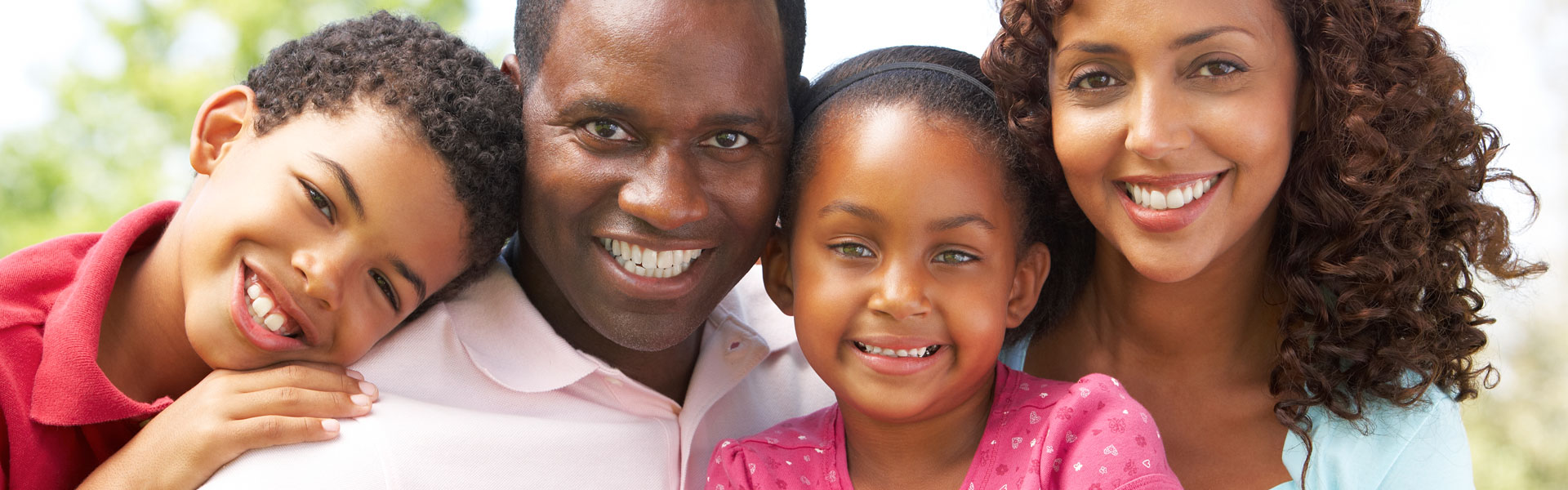Happy african american family