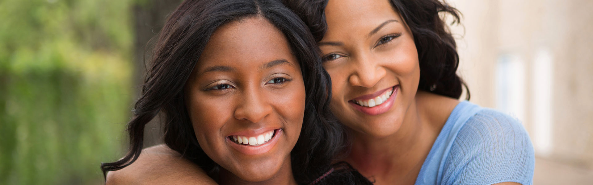 African American mother and her daugher