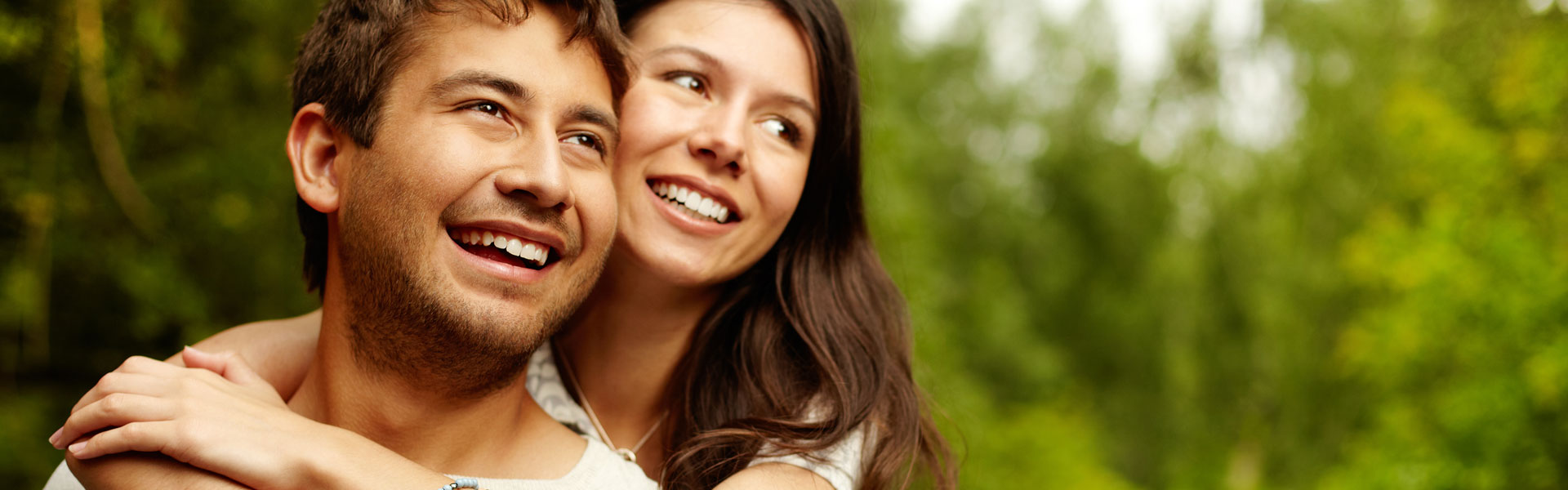 Happy couple at the park